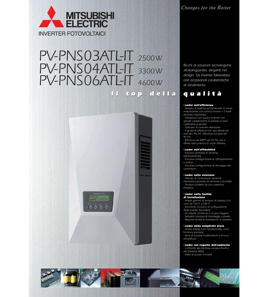 PV-PNS03ATL-IT, PV-PNS04ATL-IT, PV-PNS06ATL-IT